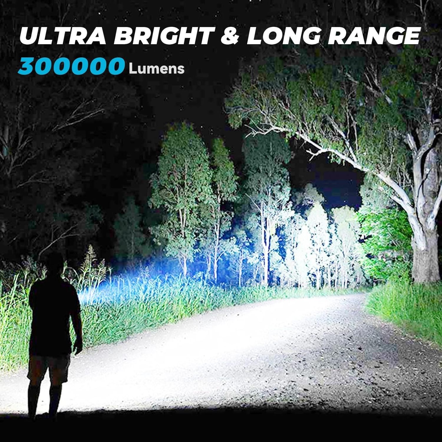 New Product China 90000 LumenIP66 4000 Lumens Flashlight Rechargeable Flashlight 30000 Lumens