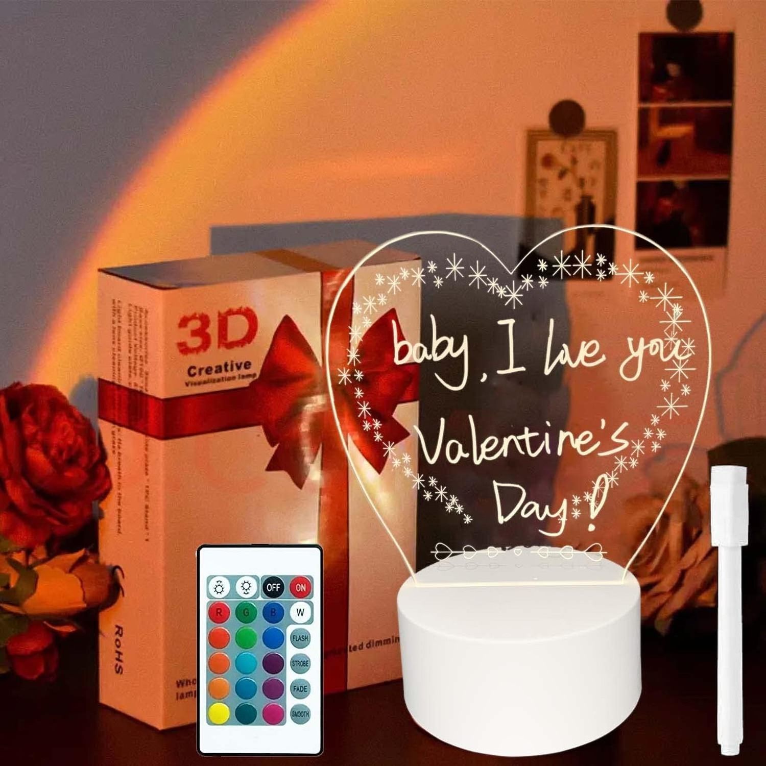 Smart home lights with Wood led light bedside lamp base lamparas led kids 3d night light base for acrylic led note board