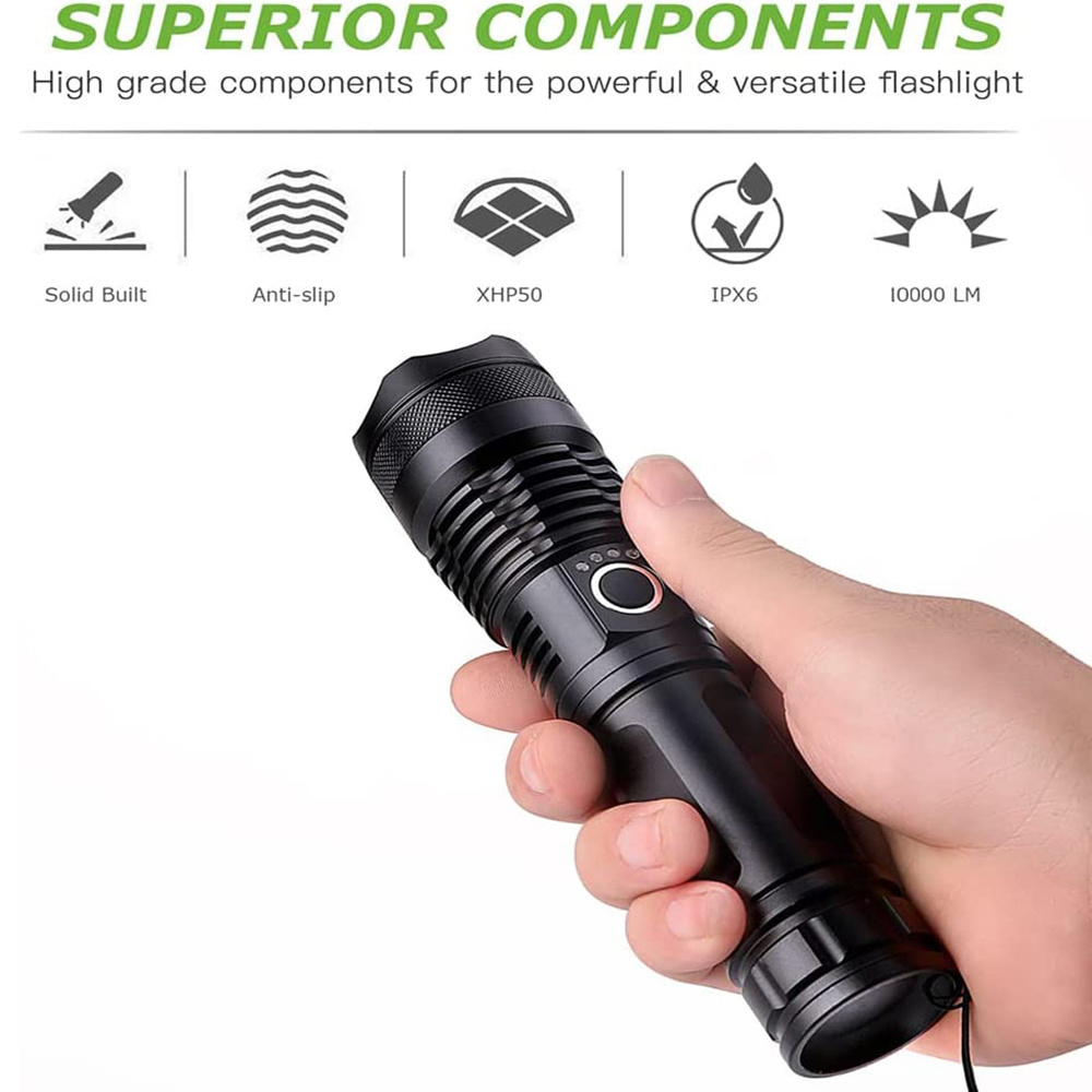 XHP 50 quality aluminum mini led pen flashlight with clip rechargeable battery tactical led flashlight