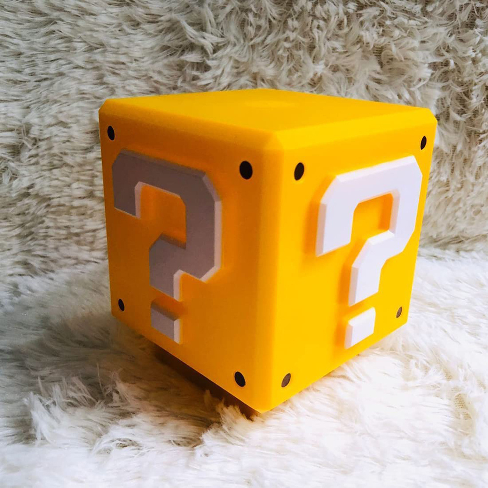 Smart Small Night Lights New Modern Led Table Lamp 3D Super Mario Brothers Bros Mark Block Yellow Square Question Cube Lamp Box