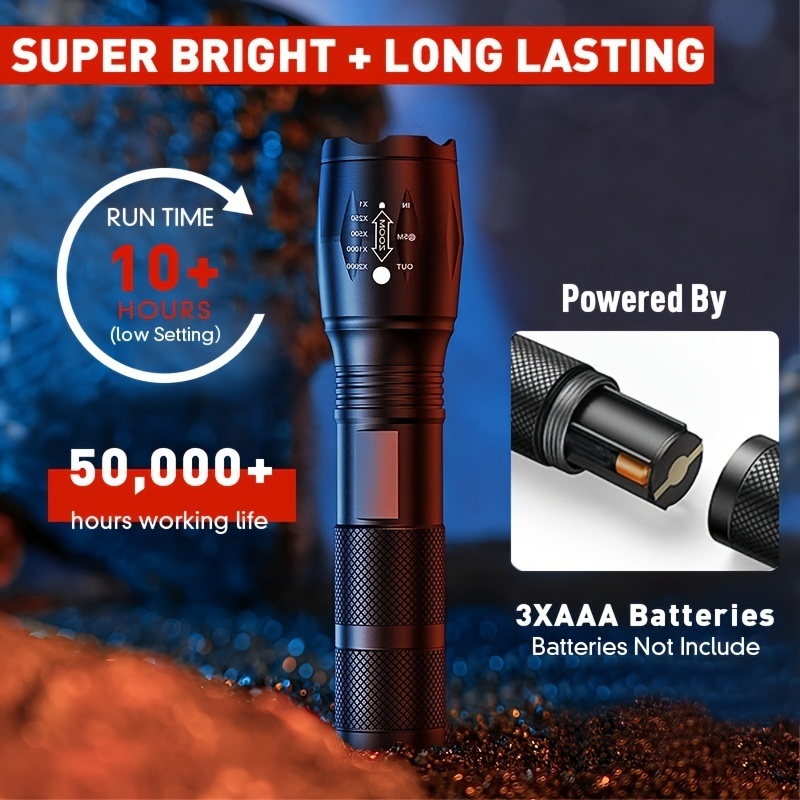 High Power Flashlights High Lumens 100000 Linternas LED Waterproof Powerful Tactical Flashlights torches