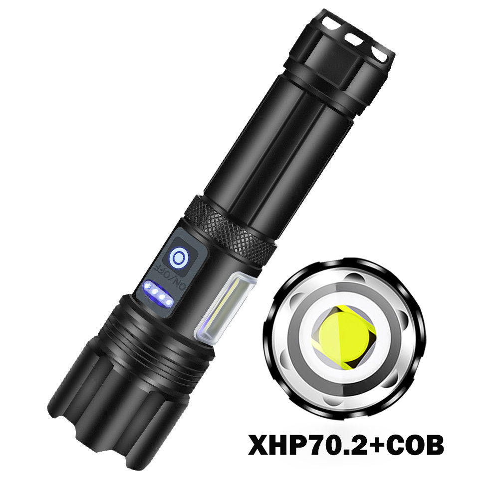 High Lumens White Laser level led torch cob light long range  rechargeable battery lanterns tactical flashlight