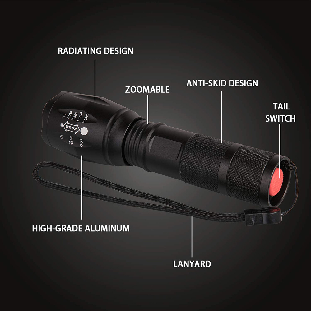 World Brightest Flashlight Powerful 100000 Lumens High Power Rechargeable Led Waterproof Tactical Flashlights & Torches