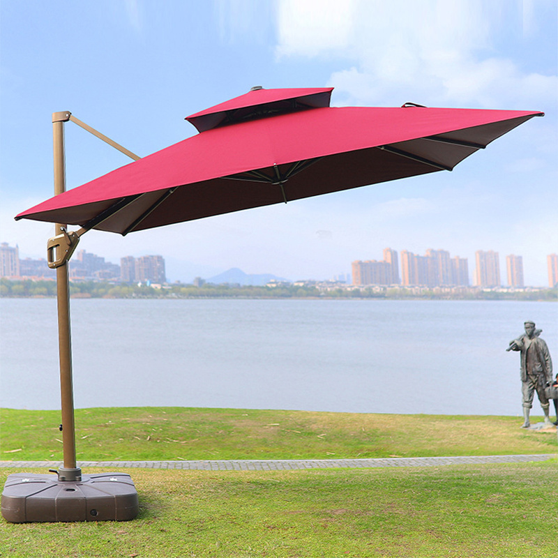 Outdoor Umbrella Garden Parasol Patio Umbrellas Solar Parasol With Led