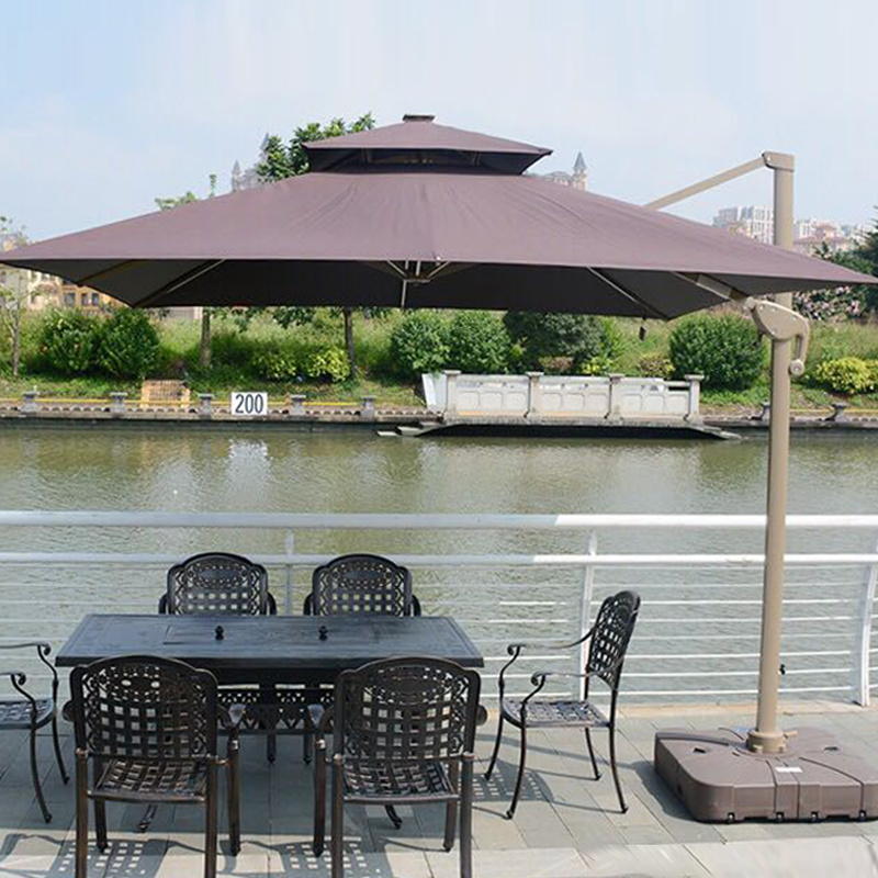 Outdoor Umbrella Garden Parasol Patio Umbrellas Solar Parasol With Led