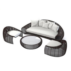 Modern Aluminum Garden Furniture With Cushions Water Proof Sectional Outdoor Furniture Sofa Set