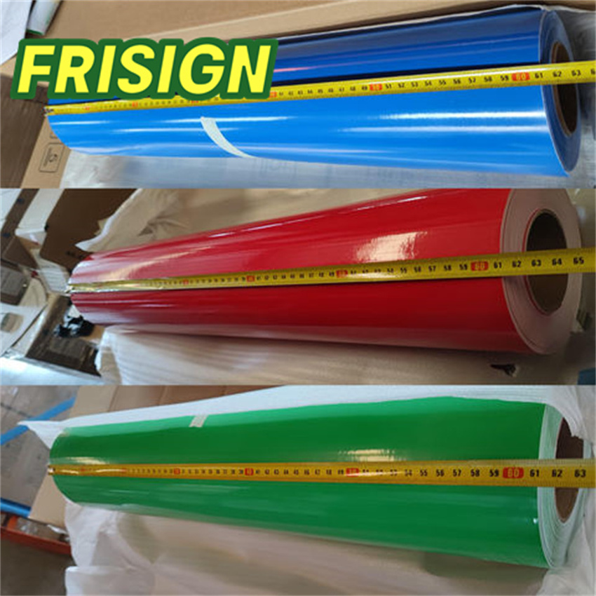 FRISIGN Hot selling Oracal 651 Transparent Glue Car Wrap Custom Advertising Color Cutting Self Adhesive Vinyl Roll