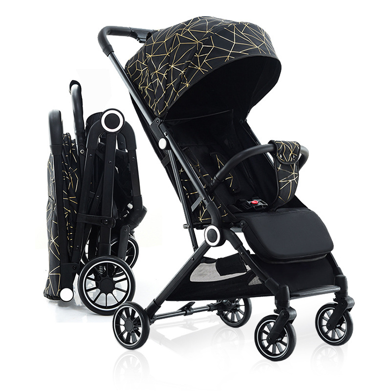 Wholesale Customization Lightweight Baby Strollers One-Handed One-Step Fold Stands When Folded Baby Strollers