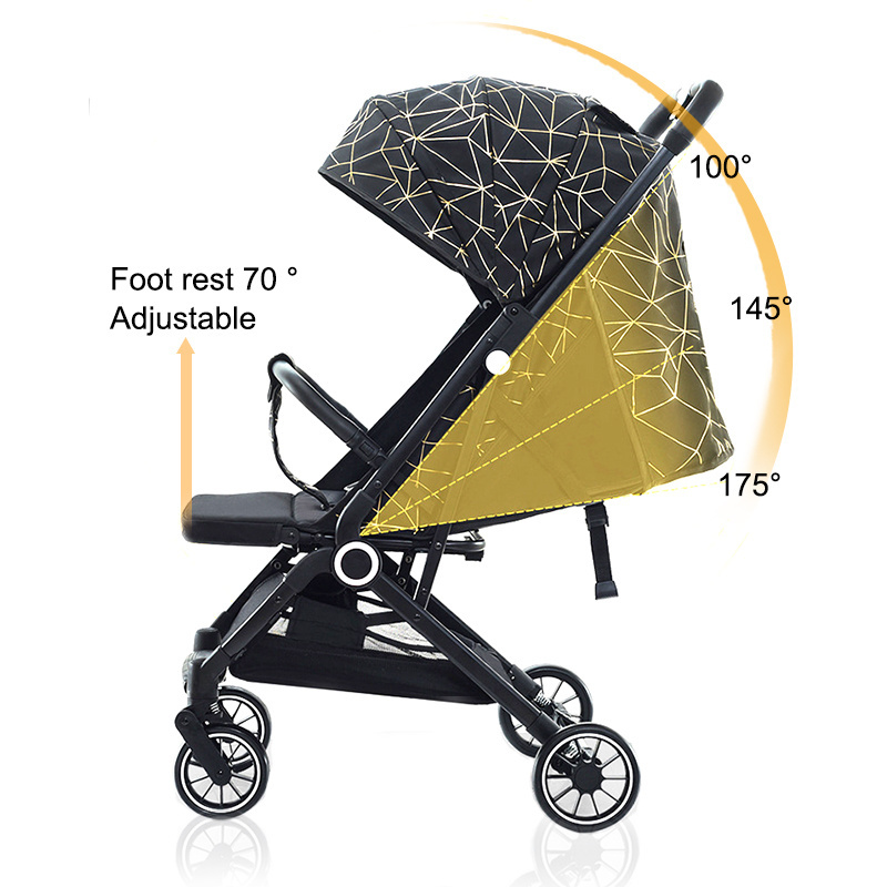 Wholesale Customization Lightweight Baby Strollers One-Handed One-Step Fold Stands When Folded Baby Strollers