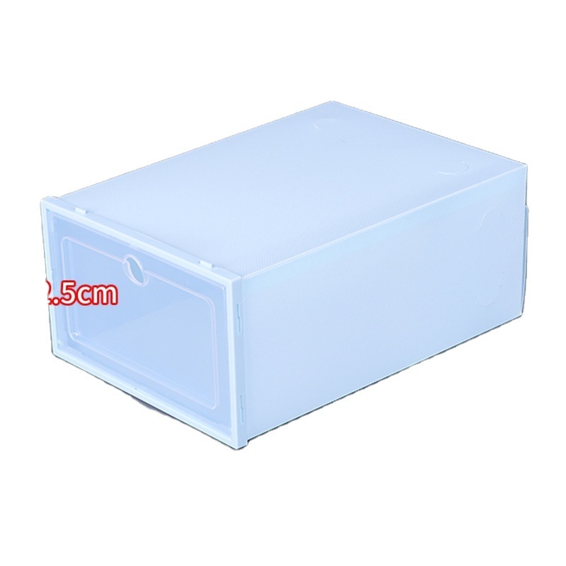 Factory wholesale Transparent flip drawer shoe box transparent PP shoe box plastic folding shoe box storage