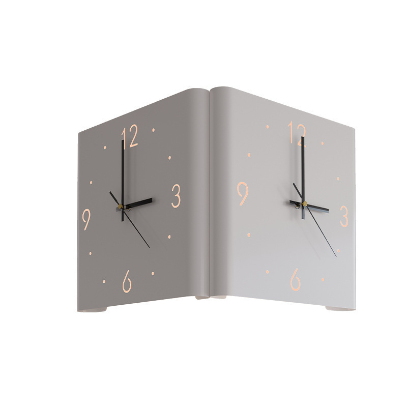 Wall Clock Creative Arc Corner Clock Two sided Corner Arc Double sided Silent Wall Clock Wholesale