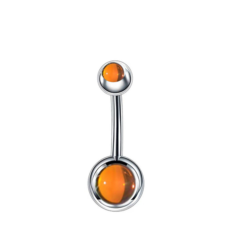 Piercing belly ring glitter beads 316L surgical stainless steel drop oil navel ring body piercing jewelry for women