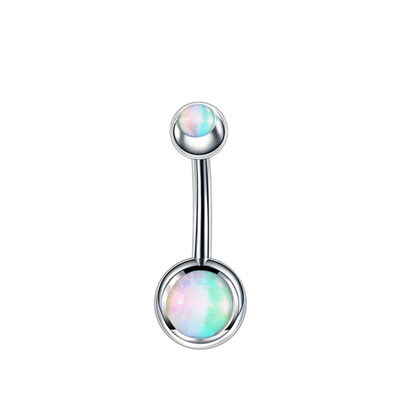 Piercing belly ring glitter beads 316L surgical stainless steel drop oil navel ring body piercing jewelry for women