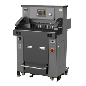 Full automatic computerized hydraulic paper cutting guillotine FRONT  pvc id card cutter H670TV7