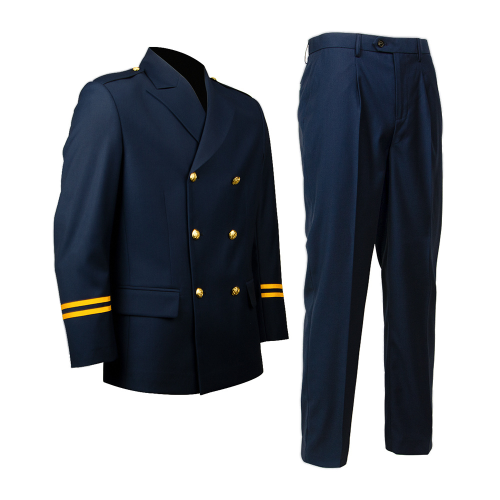 Custom Pilot Uniform Men & Women's Costumes Dark Blue Airline Uniforms