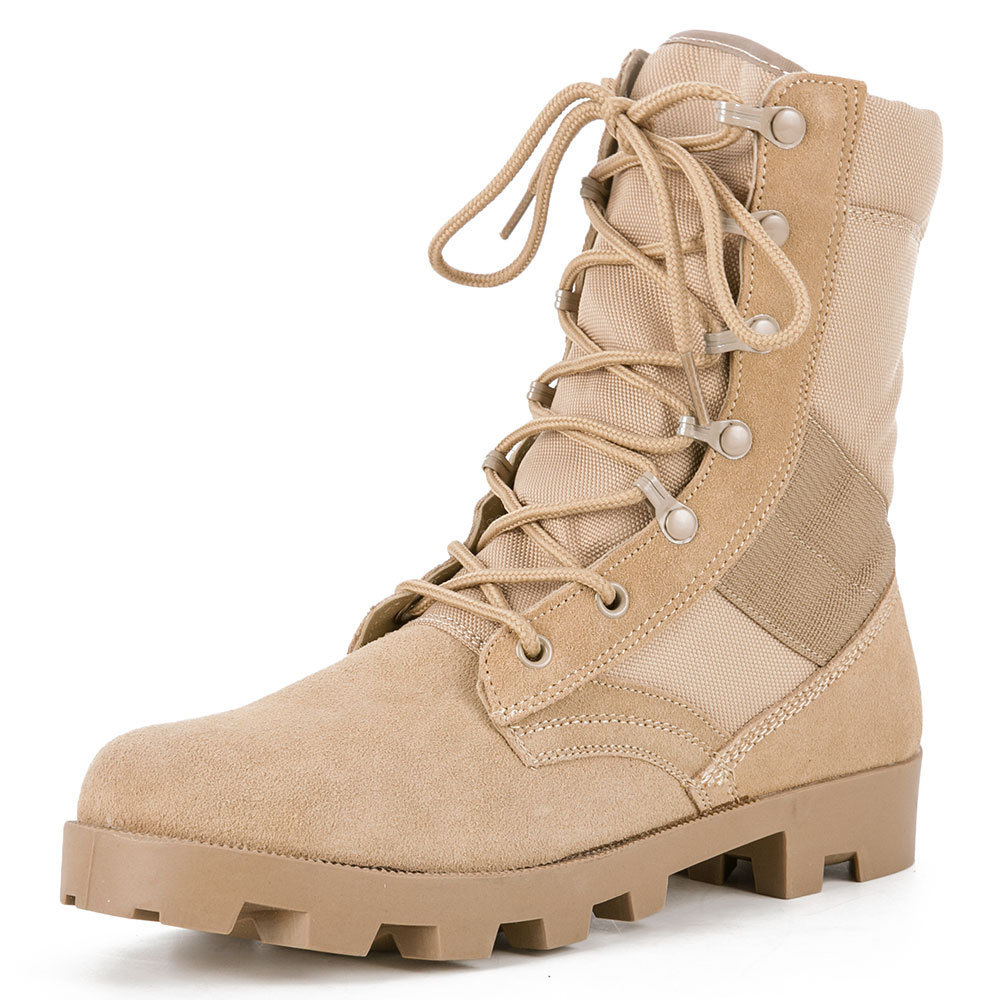 Suede Leather Tactical Shoes Mens Combat Desert Boots