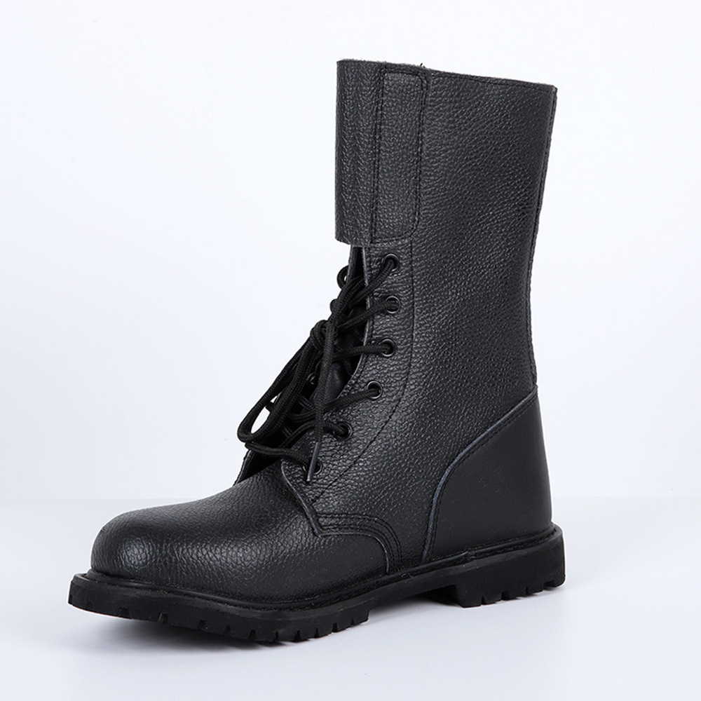 Fronter Custom Security Molded Sole Boots Tactical Black Leather Men