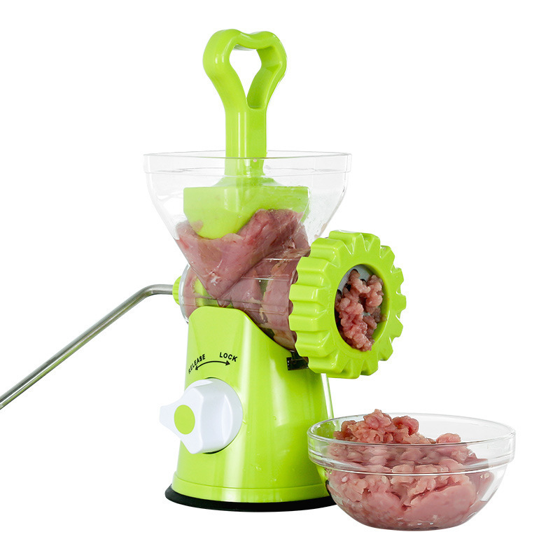 Manual Meat Grinder with Stainless Steel Blades Sausage Grinder Suction Base For Home Use Fast And Effortless For All Meats