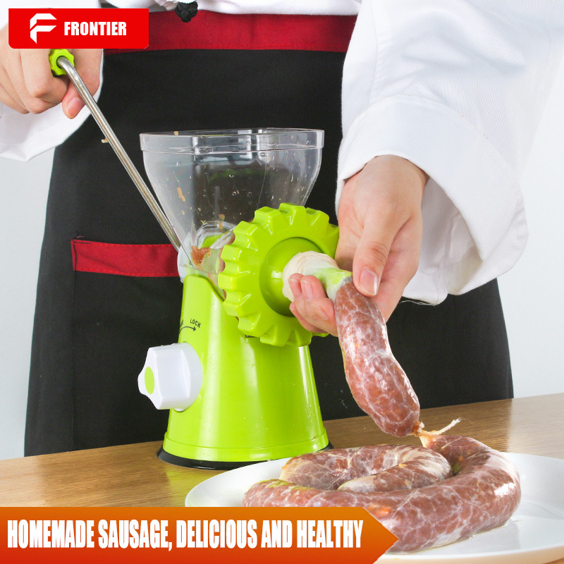 Manual Meat Grinder with Stainless Steel Blades Sausage Grinder Suction Base For Home Use Fast And Effortless For All Meats