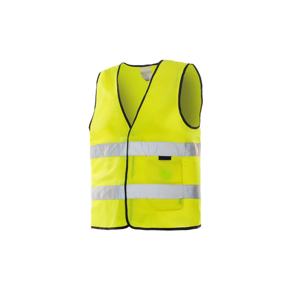 Fluorescent 100% polyester Sleeveless Safety Vest EN20471 3M reflective Work Vest