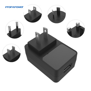 Frontpower 5V 0.5A 1A 2A 2.5A 3A US EU UK AU PSE JP IND SAA KC Wall mount plug USB power adapter for Mobile Phone LED