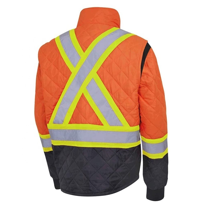 Customized Logo Work Wear For Men  House Men Hi-Vis Safety Jacket Reflective Coat Work Wear Winter Jacket 2022