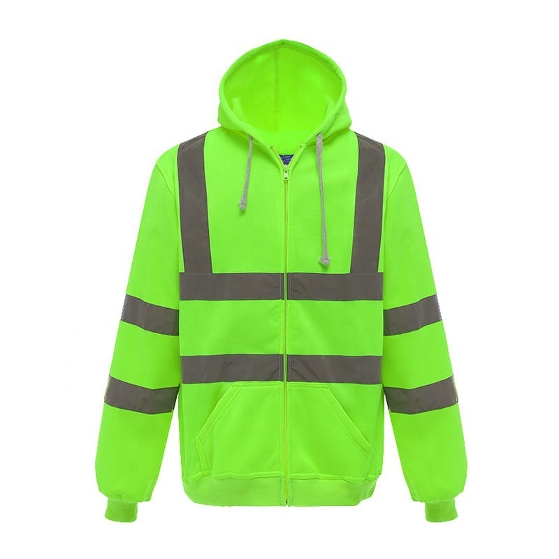 New Design Custom Made Men's Safety Jacket Super Bright Flashing Green Yellow Orange LED Reflective Vest For Road Safety Work