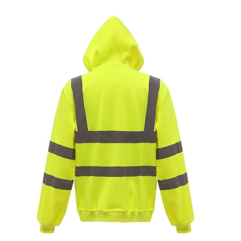 New Design Custom Made Men's Safety Jacket Super Bright Flashing Green Yellow Orange LED Reflective Vest For Road Safety Work