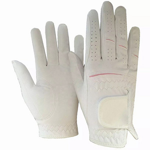 1 Pcs Men's Golf Glove Soft Fiber Breathable Golf Gloves Custom Brand Rubber Logo Color Black