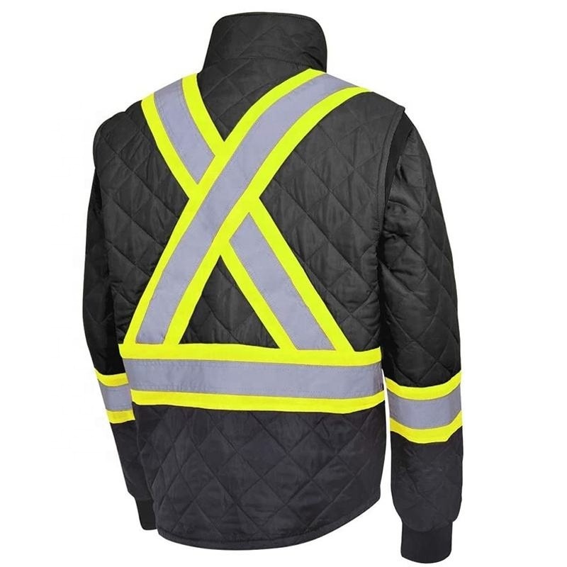 Customized Logo Work Wear For Men  House Men Hi-Vis Safety Jacket Reflective Coat Work Wear Winter Jacket 2022