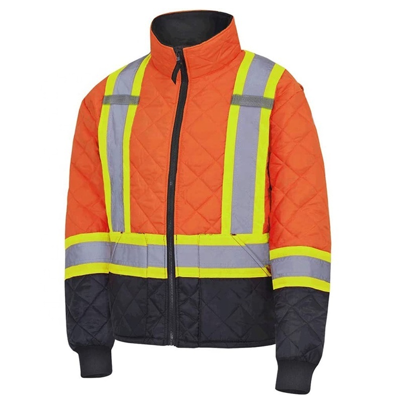 Customized Logo Work Wear For Men  House Men Hi-Vis Safety Jacket Reflective Coat Work Wear Winter Jacket 2022