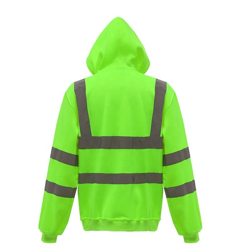 New Design Custom Made Men's Safety Jacket Super Bright Flashing Green Yellow Orange LED Reflective Vest For Road Safety Work