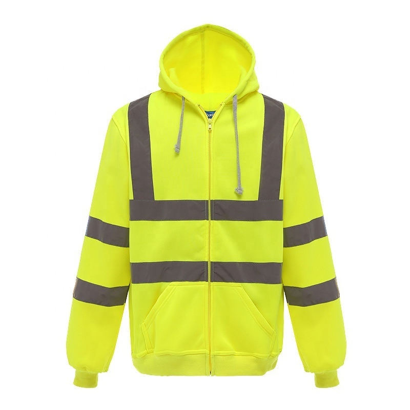 New Design Custom Made Men's Safety Jacket Super Bright Flashing Green Yellow Orange LED Reflective Vest For Road Safety Work