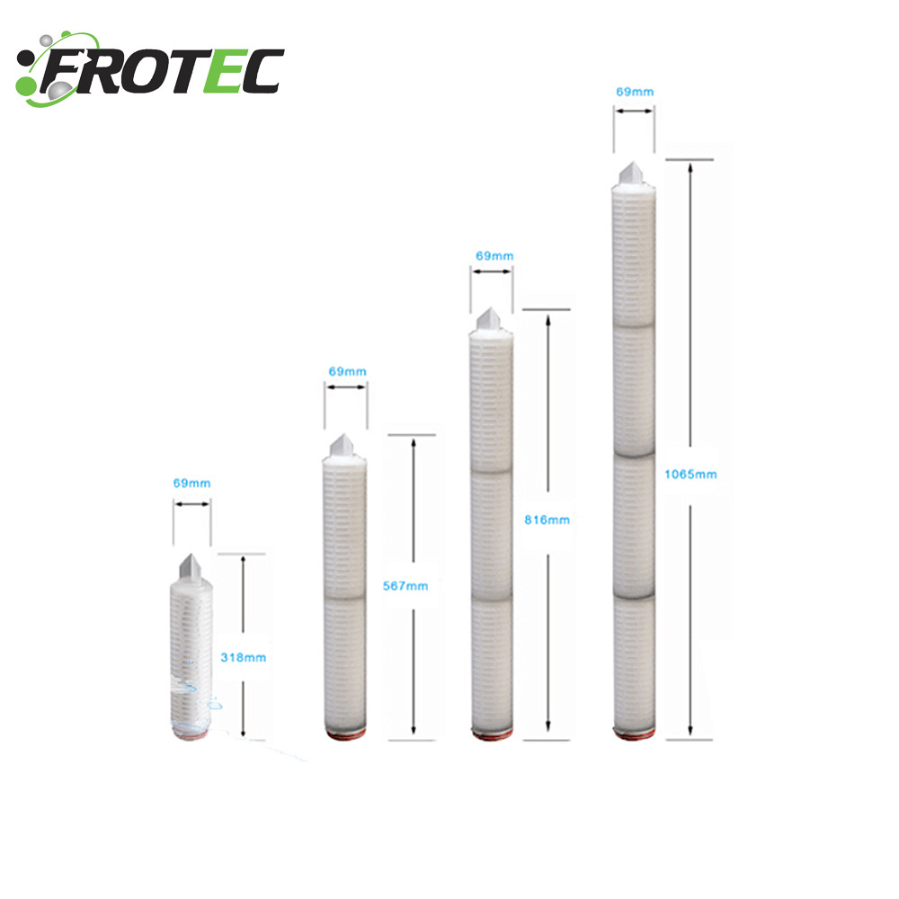 0.22um Highly Asymmetric Pes Membrane Pleated Filter Cartridge for Beer Vodka Water Final Filtration