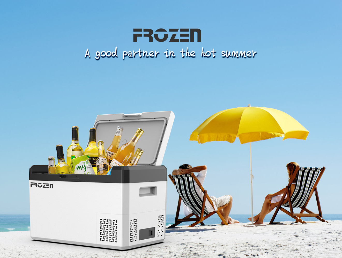 FROZEN 25 Liters car fridge electric car cooler 12 volts mini compact refrigerator with ICES FCC