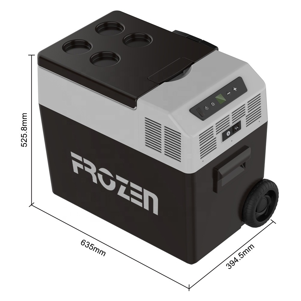 FROZEN 40 liter car fridge portable fridge freezer dc ac compressor 12V 220V cooler for camping outdoors