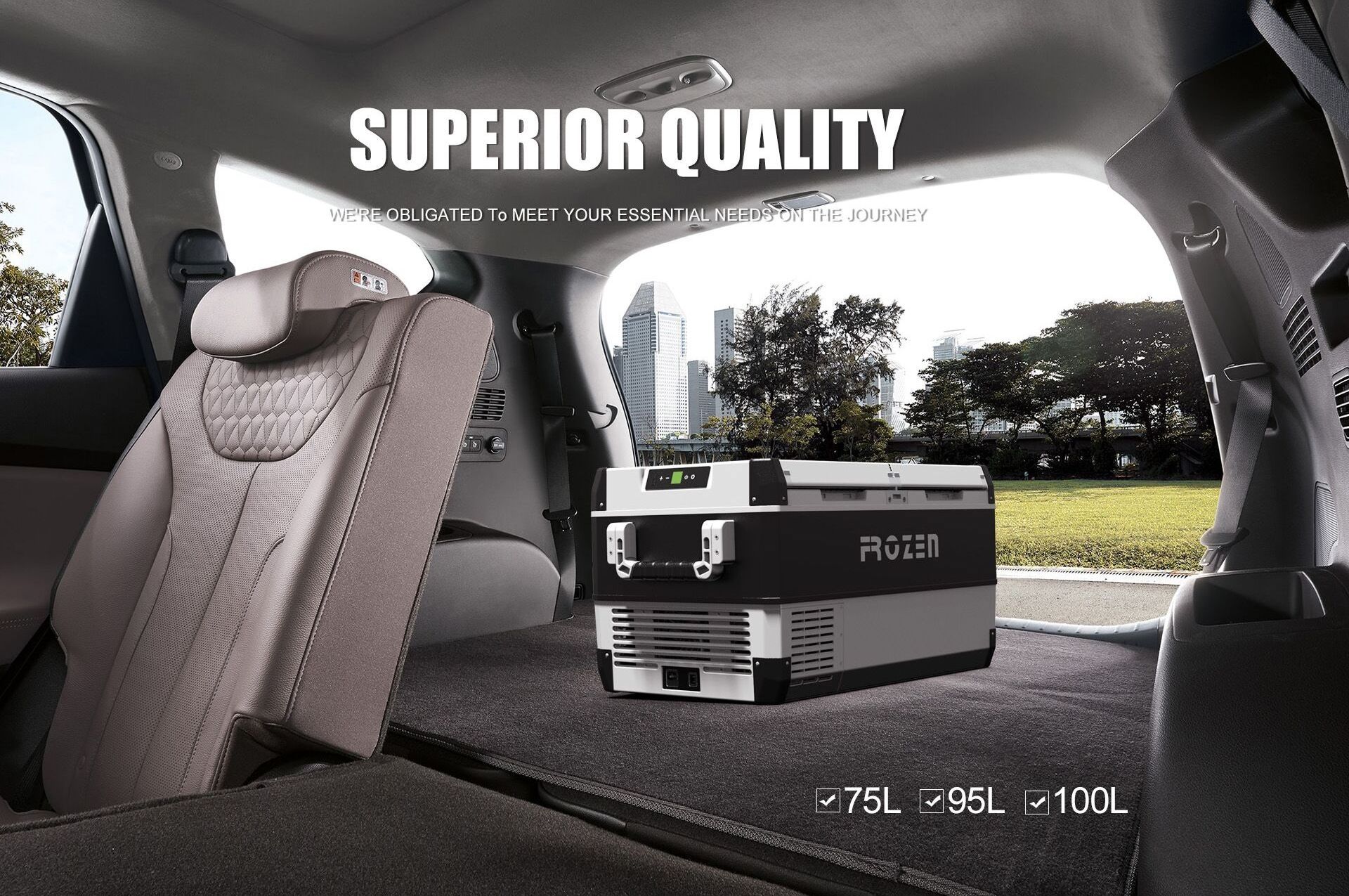 Factory price 12 volt car freezer portable fridges outdoor car cooler FC75 dc fridges for picnic ice-cream