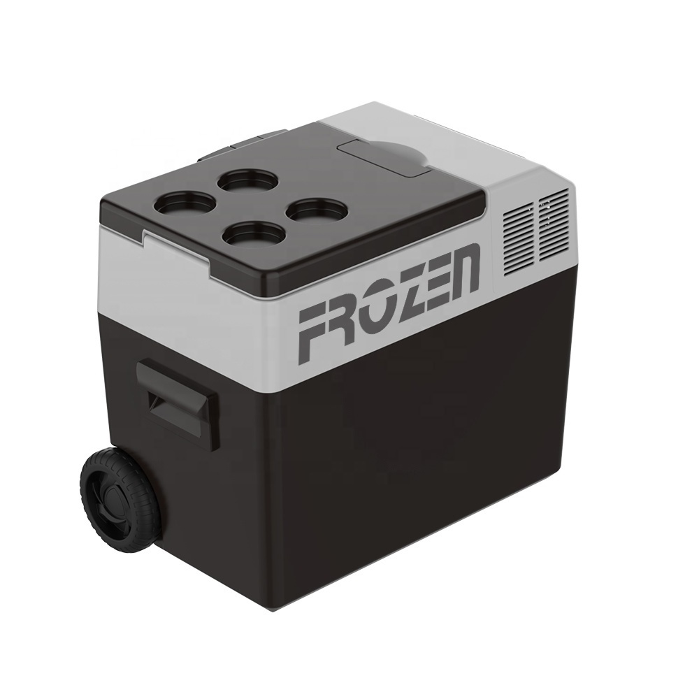 FROZEN 40 liter car fridge portable fridge freezer dc ac compressor 12V 220V cooler for camping outdoors