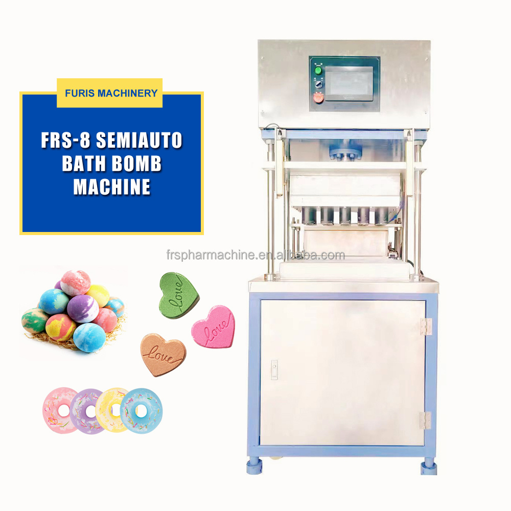 semi full auto bath bomb salt shampoo bar soap press form mold making machine with toy inside hydraulic Press bath bomb Machine