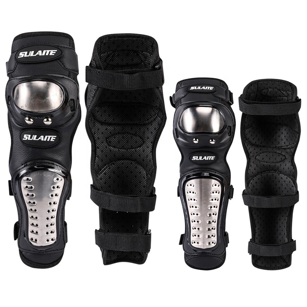 Motorcycle Riding Stainless Steel Off-Road Protective Guards Leg Guards Motorcycle Knee Elbow Guards