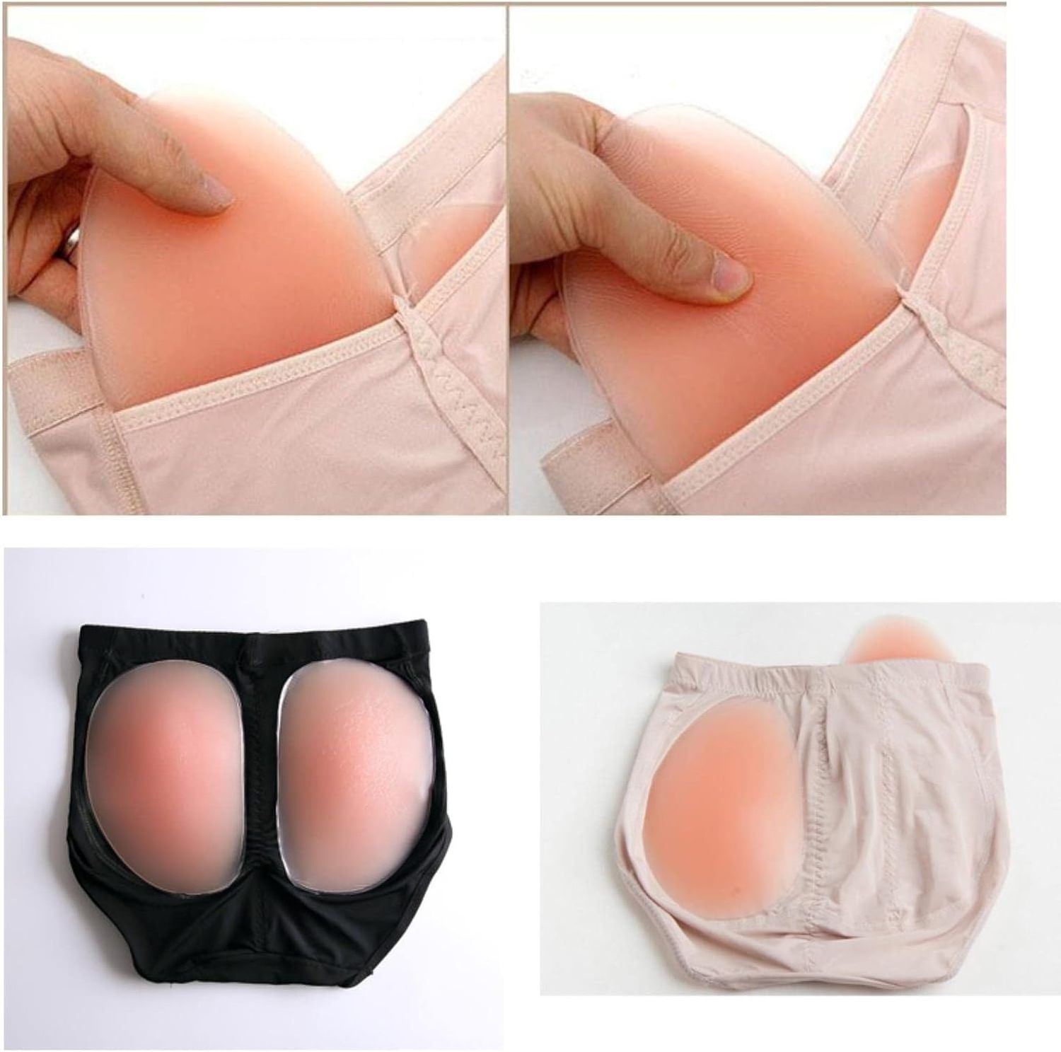 Hot Selling Cotton Breathable Tummy Control Butt Lifting Padded Panties OEM Women Silicone padded panties