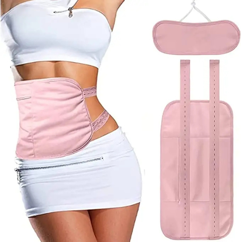 Hot selling Toxin Remover Castor Adjustable and Elastic Compression Oil Pack Reusable Wrap Belt