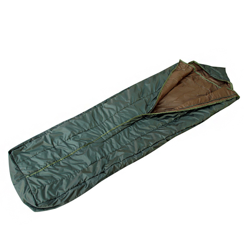 Hot outdoor thick warm olive green coat sleeping bag convenient storage camping mountaineering essential