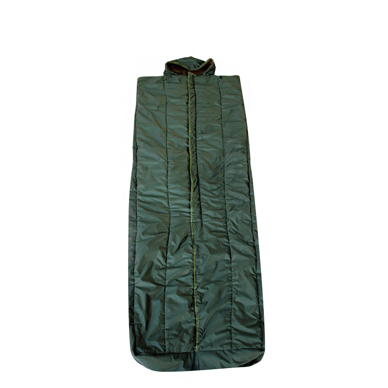 Hot outdoor thick warm olive green coat sleeping bag convenient storage camping mountaineering essential