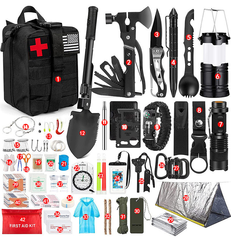 Hottest outdoor camping gear Multifunctional Wilderness survival emergency kit Wilderness survival kit