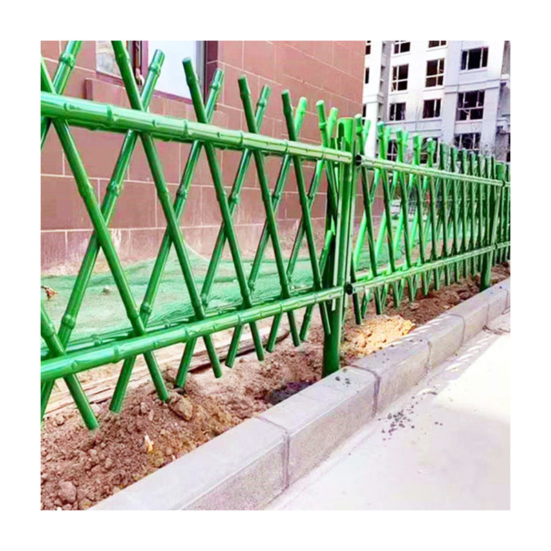 Popular Green garden fence imitated bamboo fence for sale Factory Wholesale Custom Artificial Bamboo Fence for Home Farm