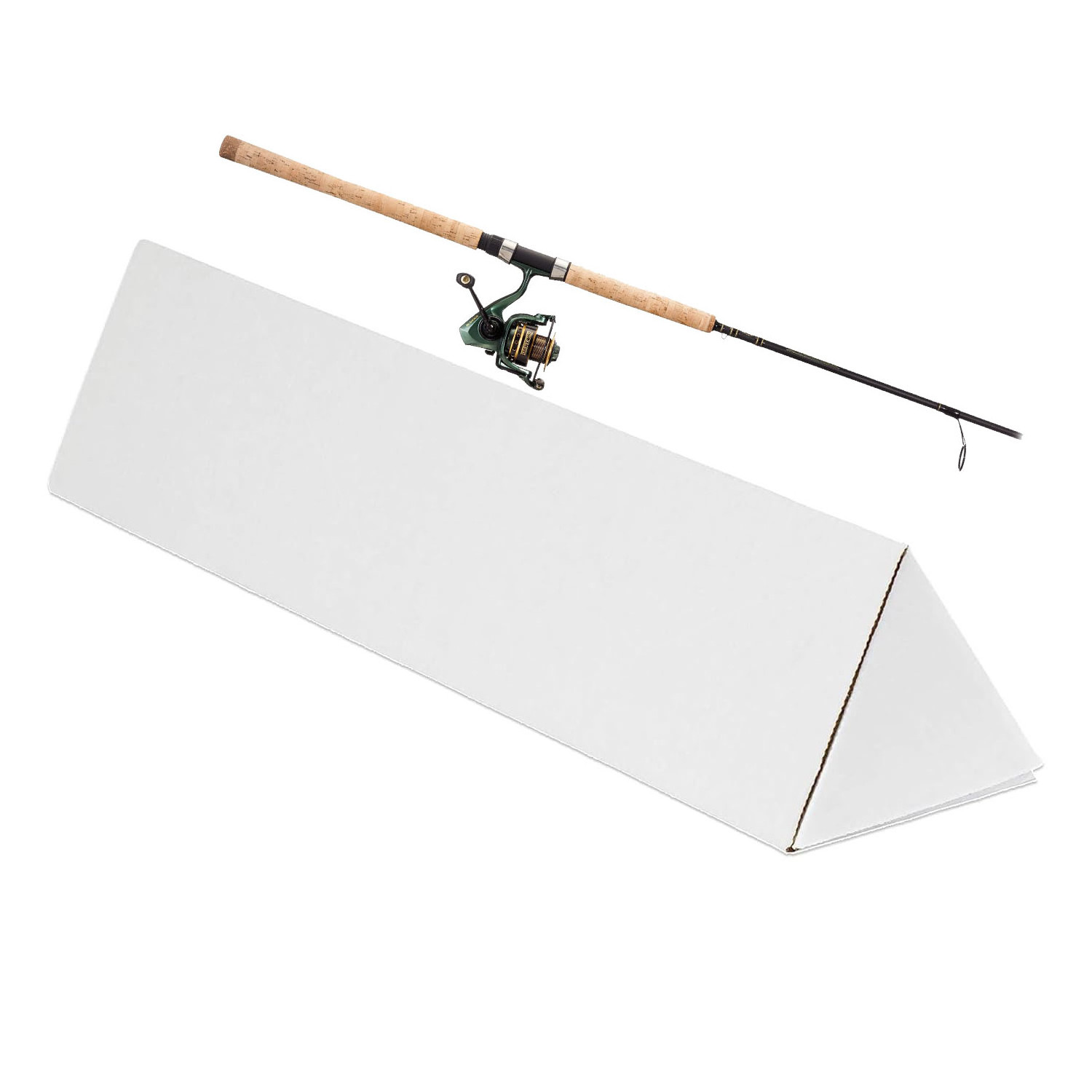 Custom Long Fishing Rod Express Packaging Triangle Umbrella Shipping Corrugated Box Paper Fishing Rod Carton Packaging