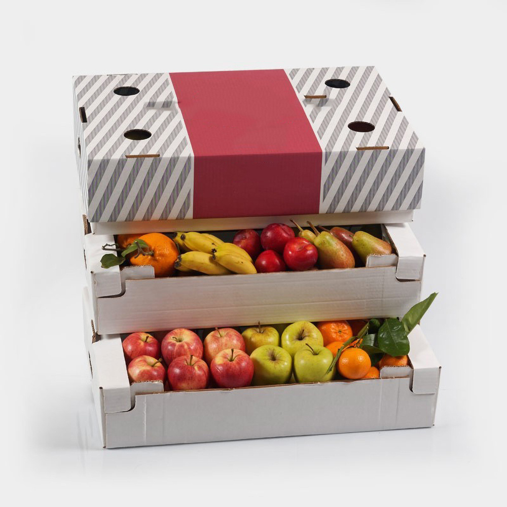 High Quality Rigid Corrugated Strong Carton Box Fresh Fruit Vegetable Cardboard Banana Box