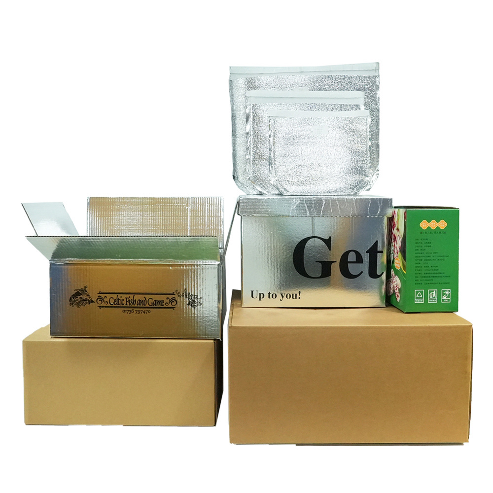 Custom Recyclable Thermal Insulated Meat Frozen Food Packaging Cardboard Box for Cold Chain Transportation Cake Box