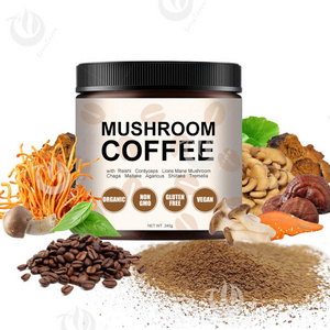 Private Label OEM Herbal Mushroom Coffee Hericium Erinaceus Cordyceps Grifola Frondosa Chaga Reishi Ganoderma Mushroom Coffee